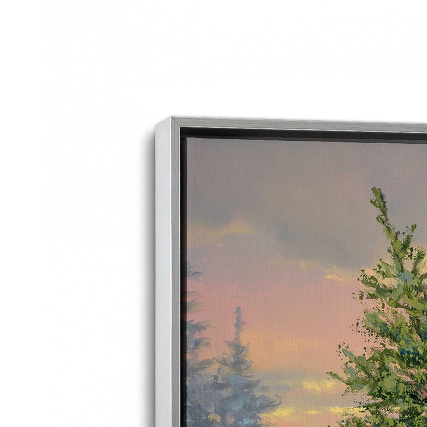 [Color:Polished Chrome], Picture of art in a Polished Chrome frame at an angle
