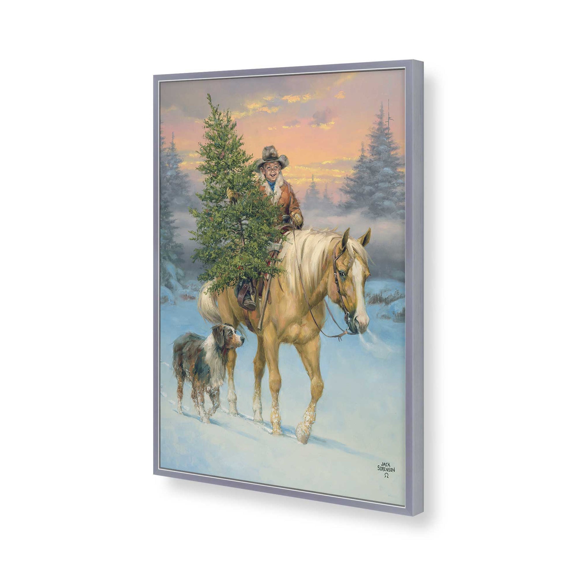 [Color:Polished Chrome], Picture of art in a Polished Chrome frame of the corner