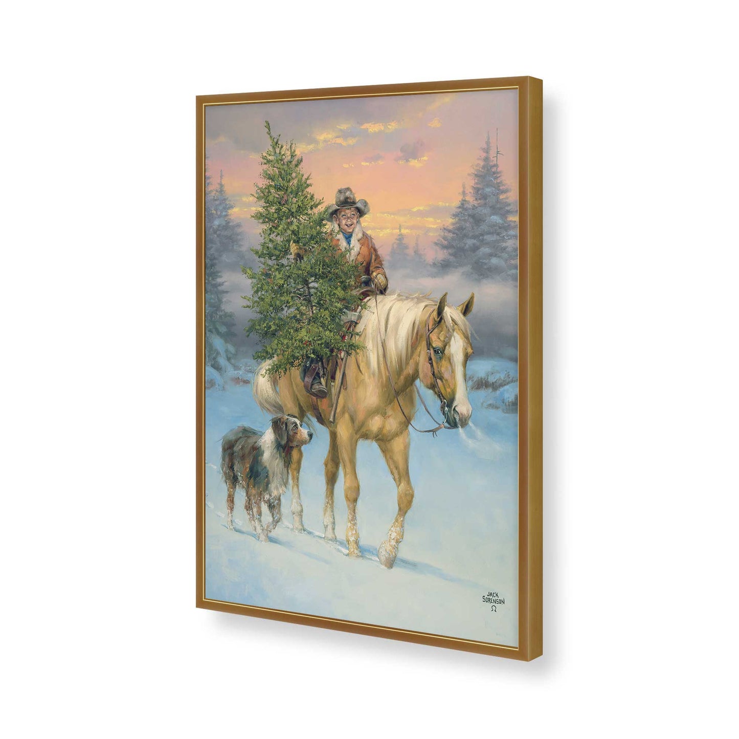 [Color:Polished Gold], Picture of art in a Polished Gold frame of the corner