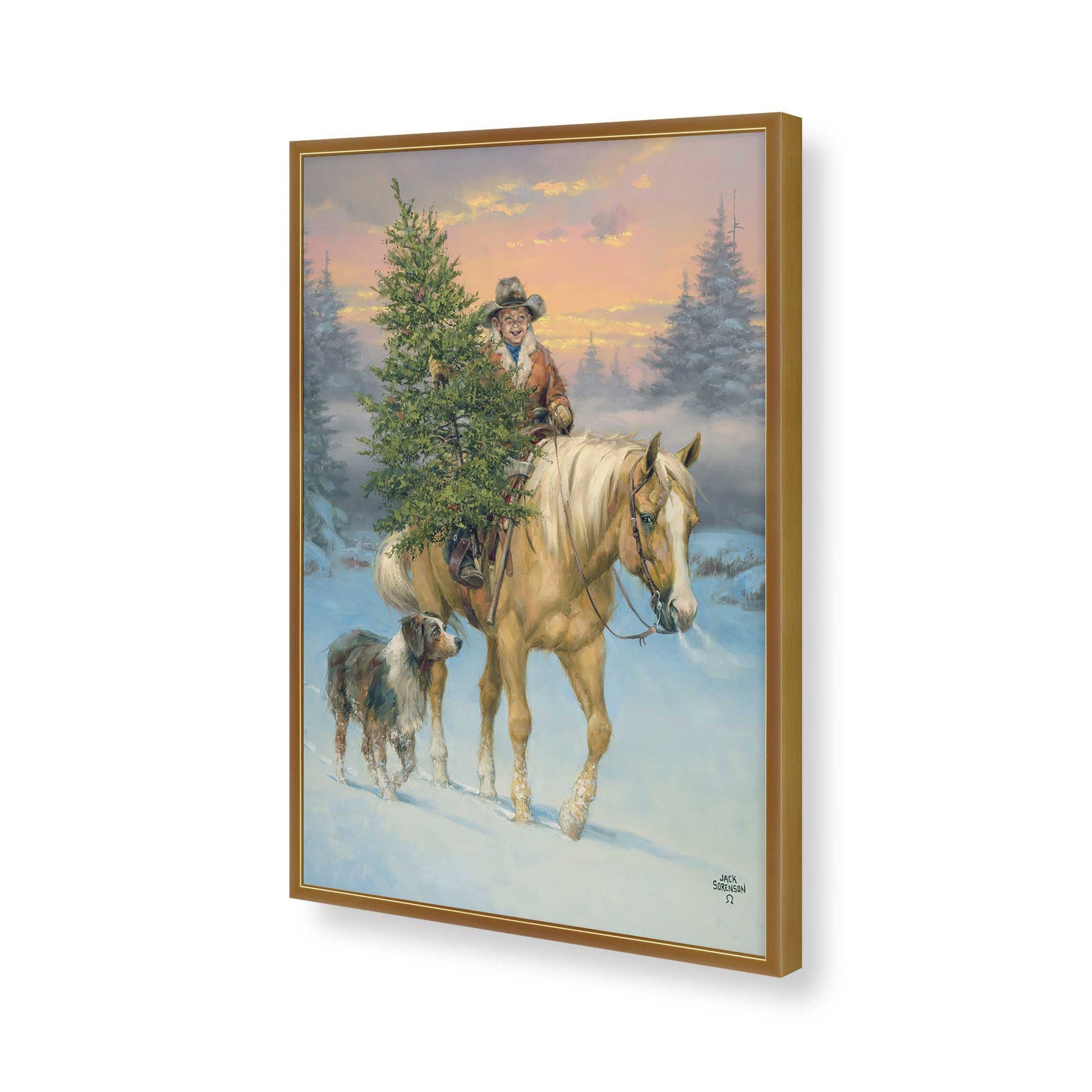 [Color:Polished Gold], Picture of art in a Polished Gold frame of the corner