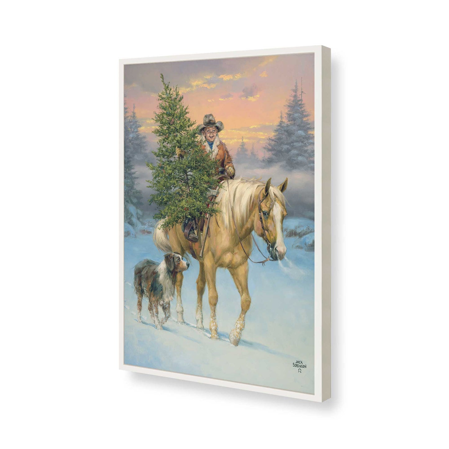 [Color:Opaque White], Picture of art in a Opaque White frame of the corner