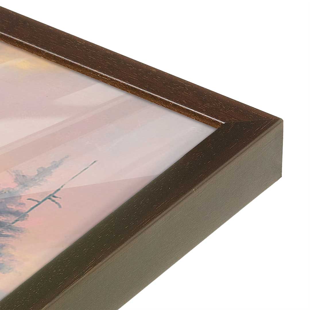 [Color:Belvinder Brown], Picture of art in a Belvinder Brown frame at an angle