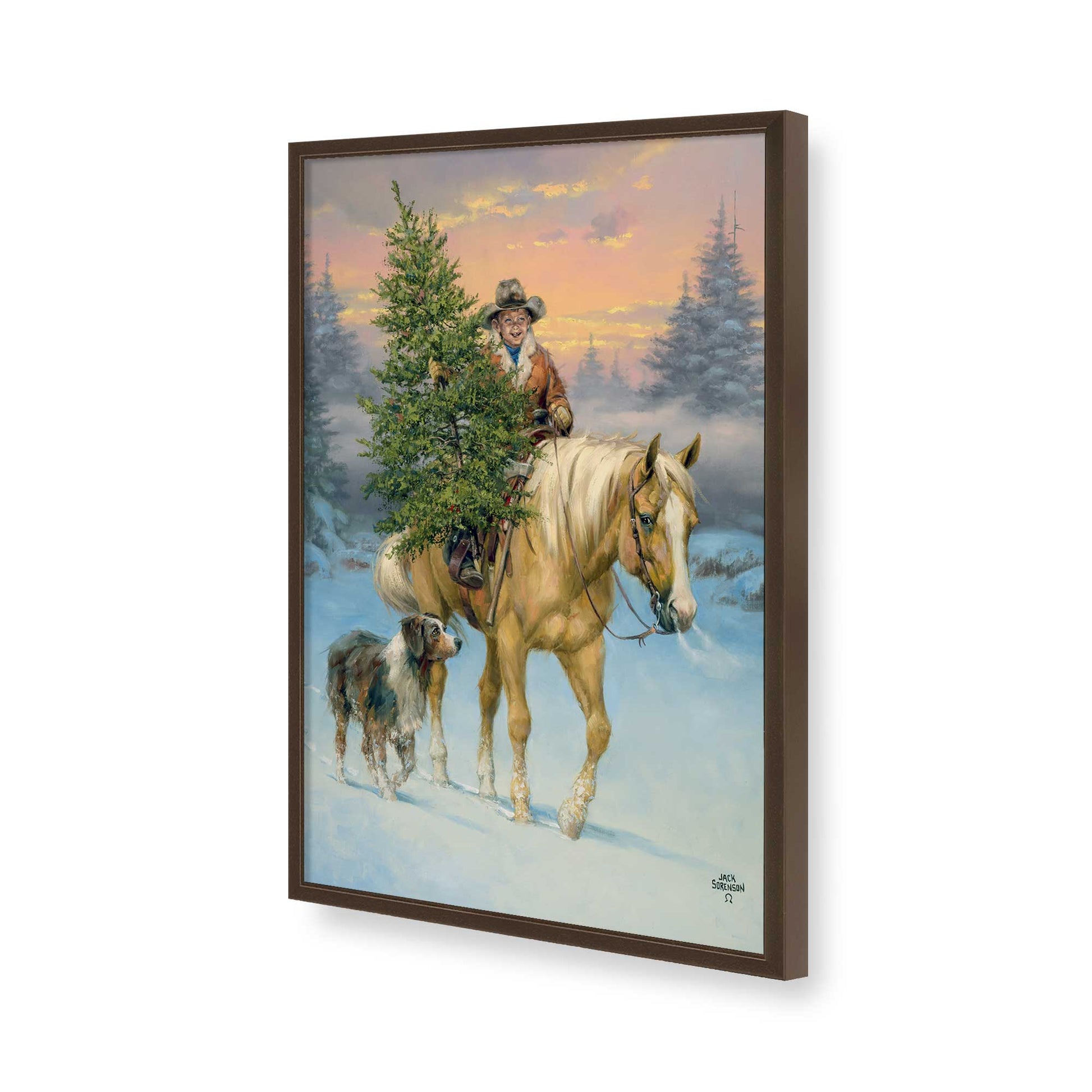 [Color:Belvinder Brown], Picture of art in a Belvinder Brown frame of the corner