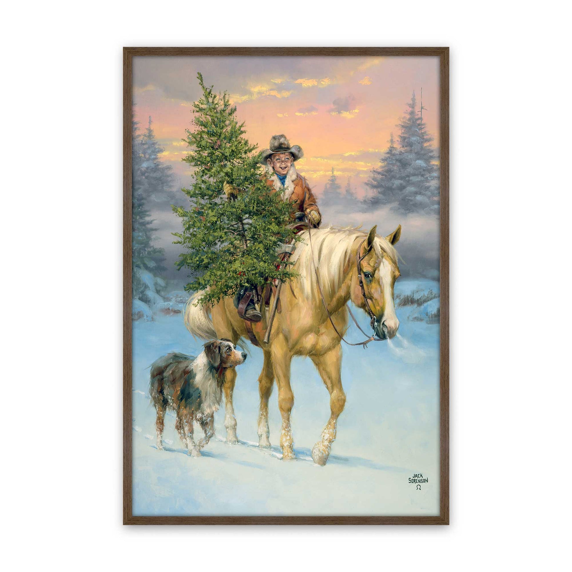 [Color:Walnut], Picture of art in a Walnut frame