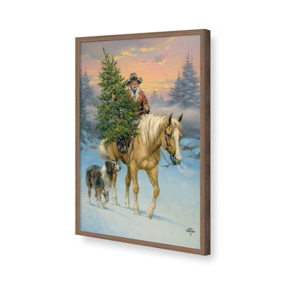 [Color:Walnut], Picture of art in a Walnut frame of the corner