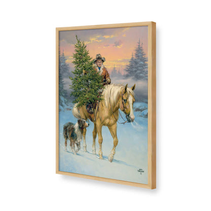 [Color:American Maple], Picture of art in a American Maple frame of the corner