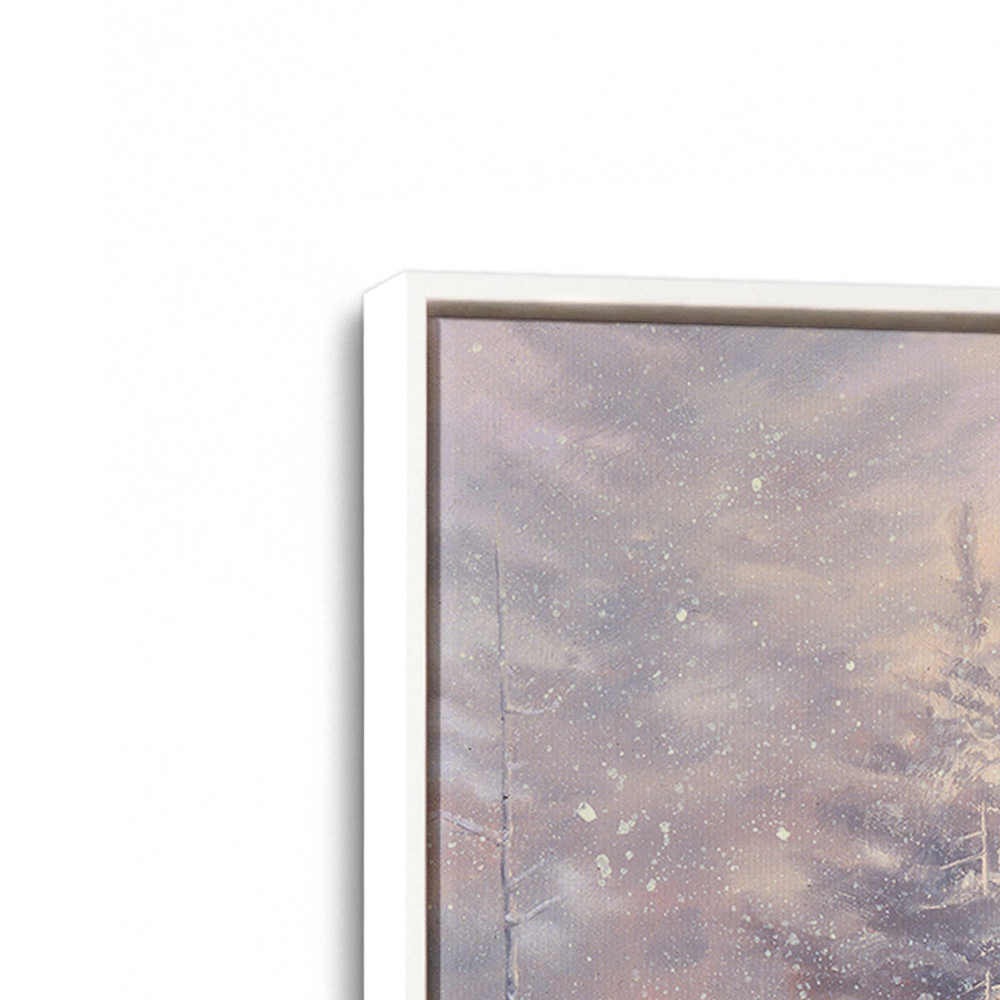 [Color:Opaque White], Picture of art in a White frame at an angle
