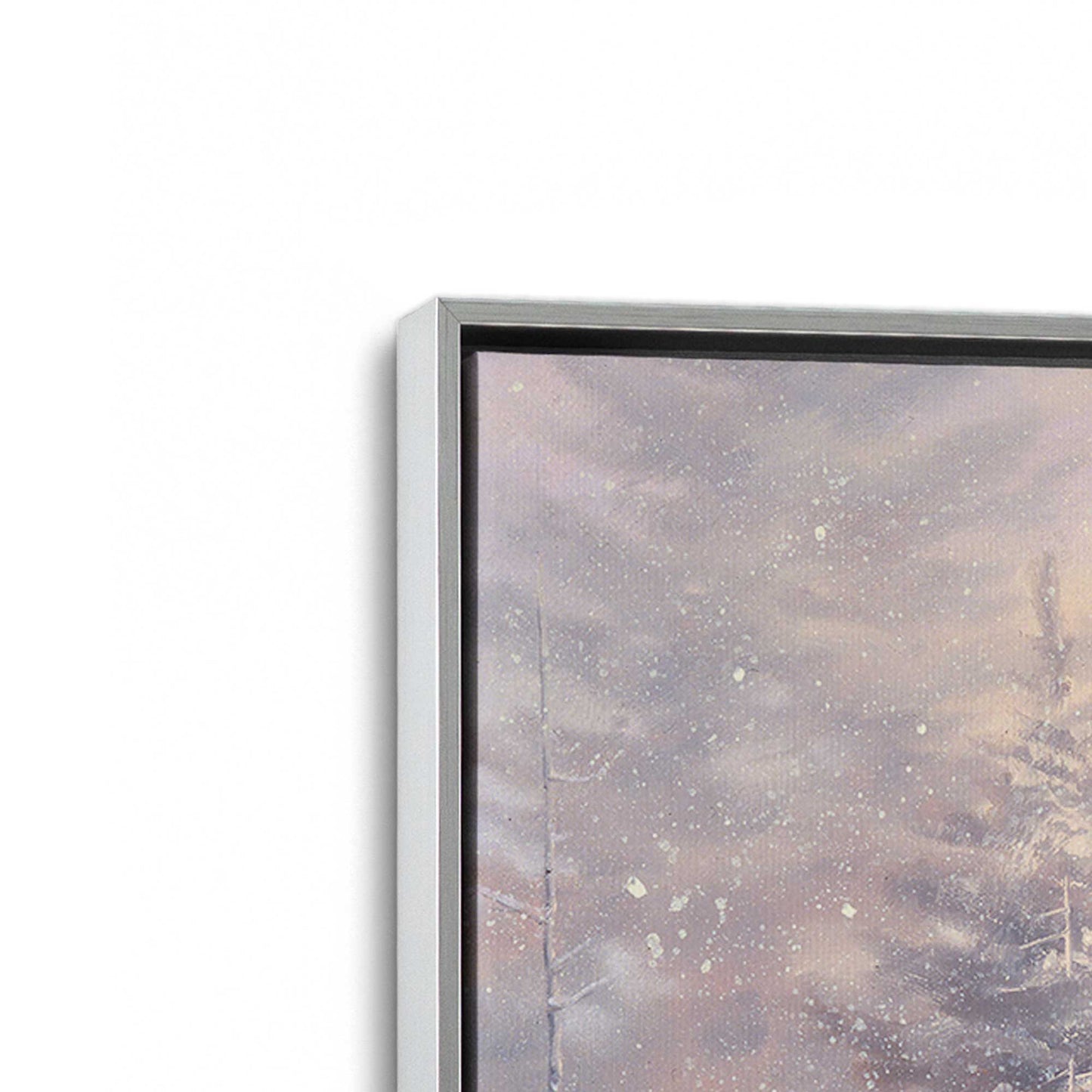 [Color:Polished Chrome], Picture of art in a Polished Chrome frame at an angle