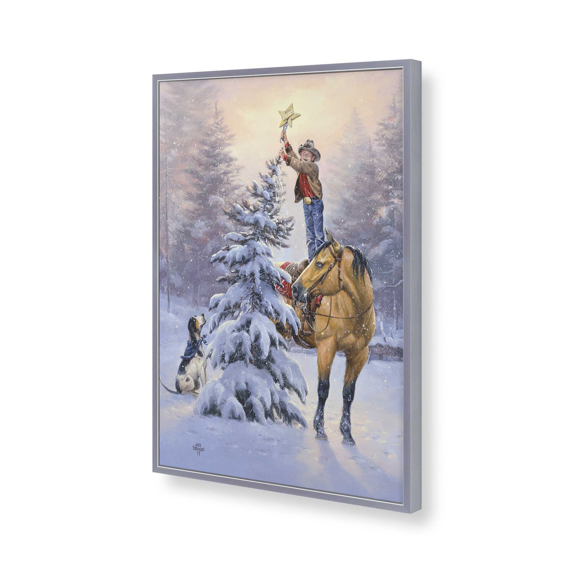 [Color:Polished Chrome], Picture of art in a Polished Chrome frame of the corner