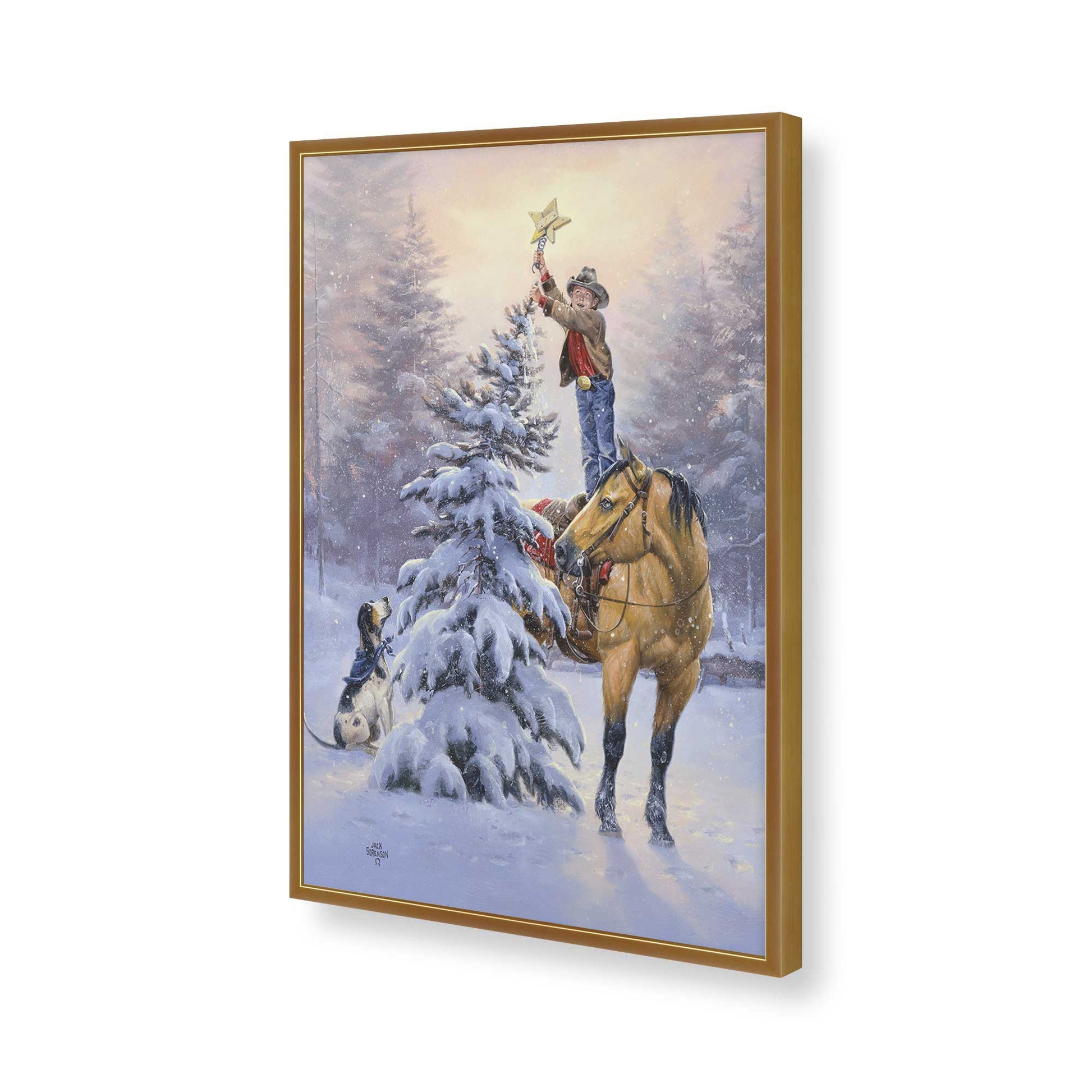 [Color:Polished Gold], Picture of art in a Polished Gold frame of the corner