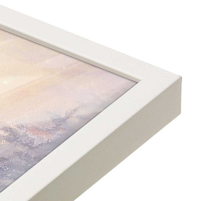 [Color:Opaque White], Picture of art in a Opaque White frame at an angle