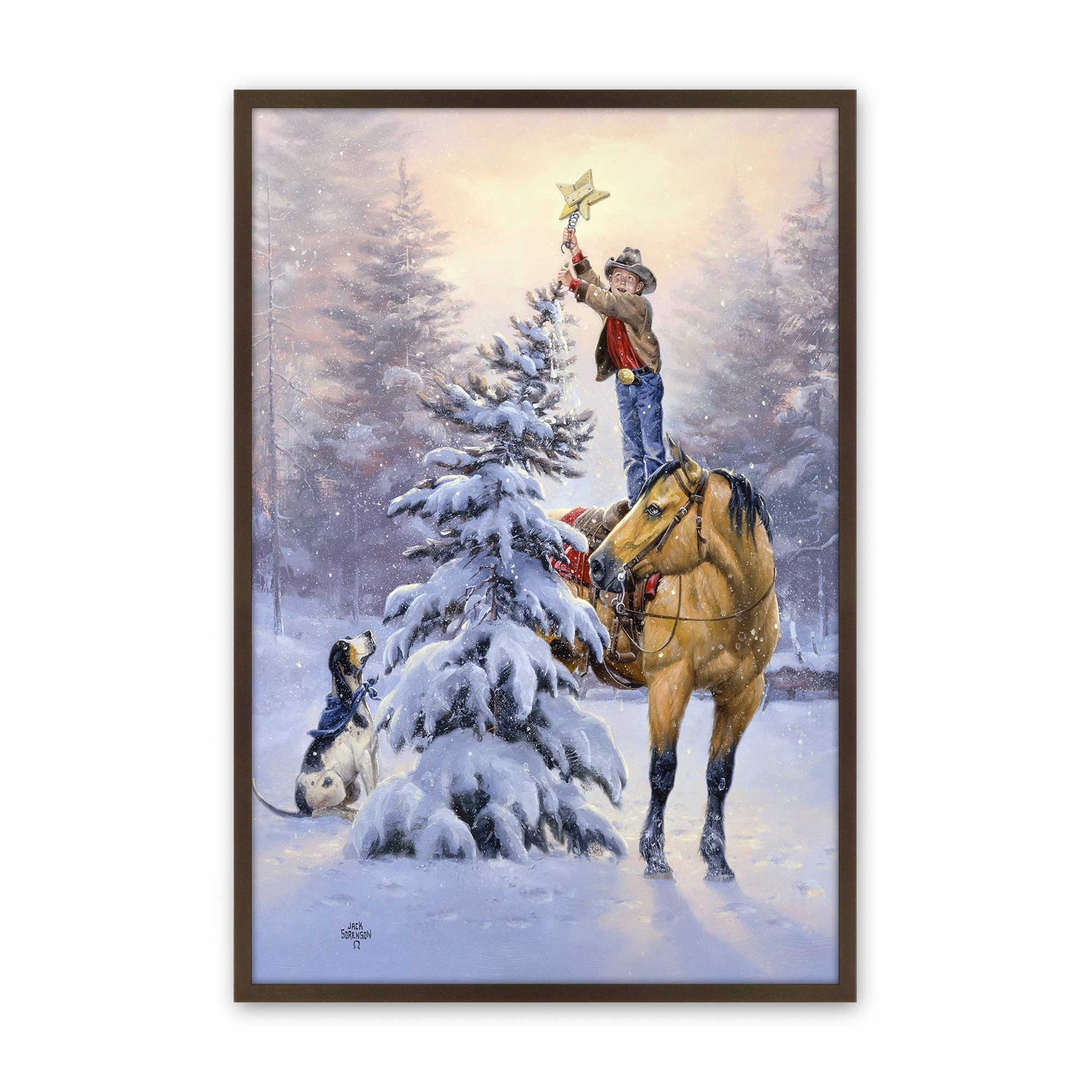 [Color:Brown], Picture of art in a Brown frame