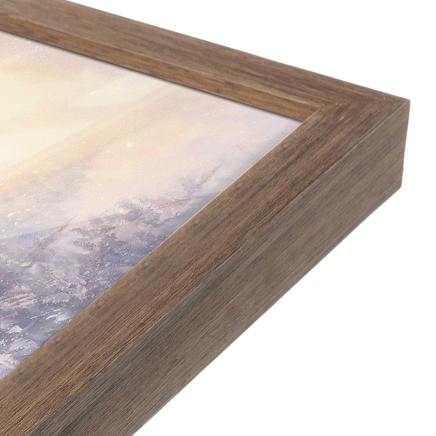 [Color:Walnut], Picture of art in a Walnut frame at an angle
