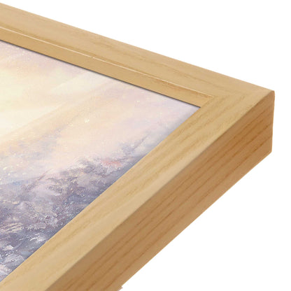 [Color:American Maple], Picture of art in a American Maple frame at an angle
