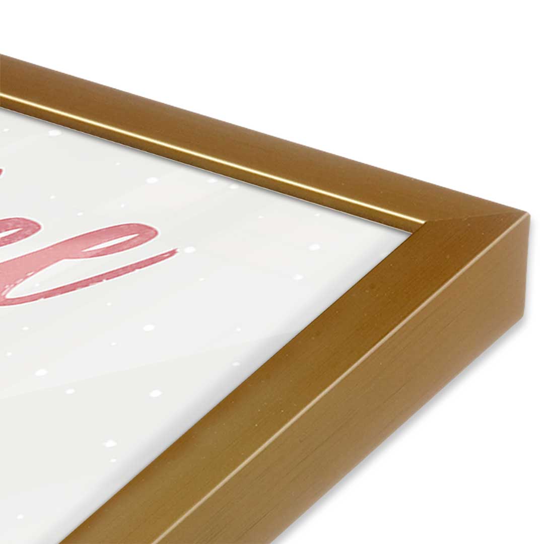 [Color:Polished Gold], Picture of art in a Polished Gold frame at an angle