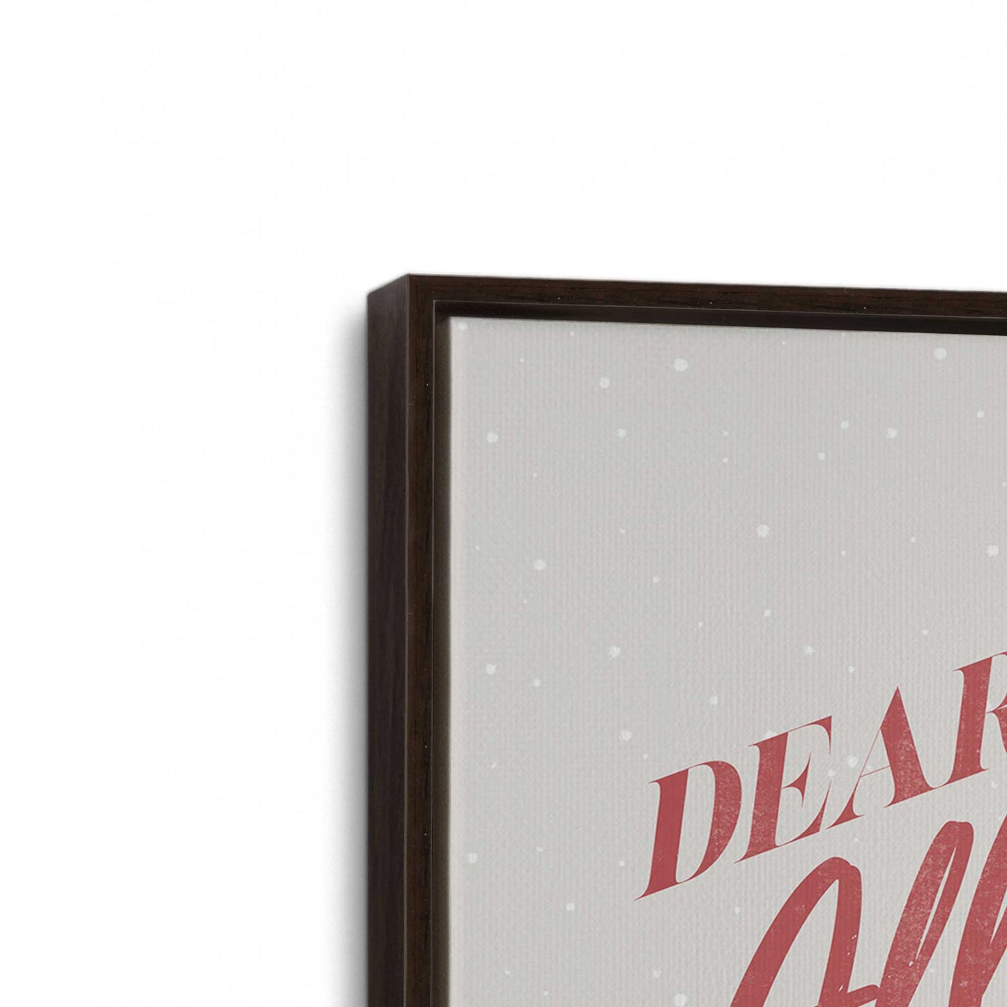 [Color:Espresso], Picture of art in a Espresso frame at an angle