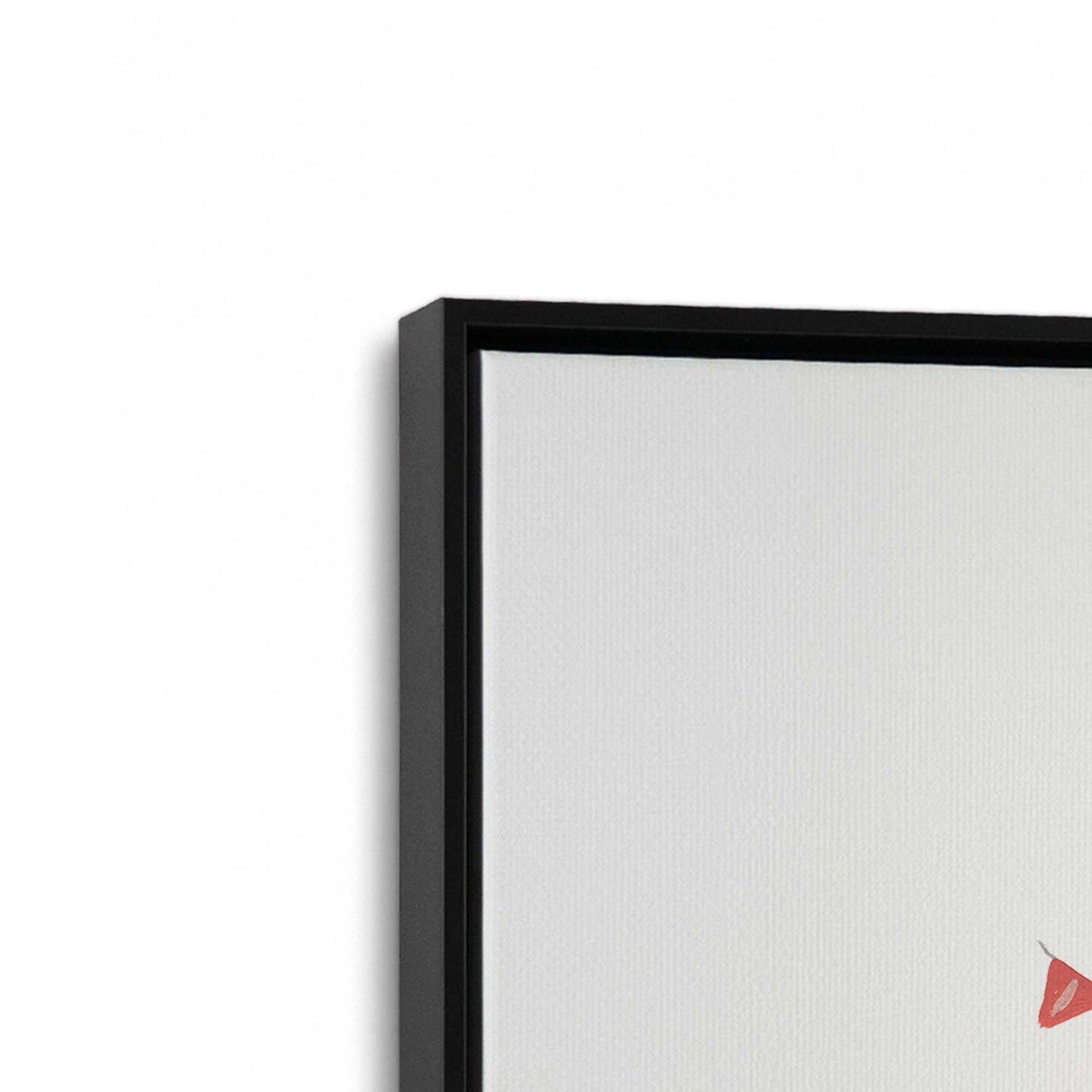 [Color:Satin Black], Picture of art in a Satin Black frame at an angle