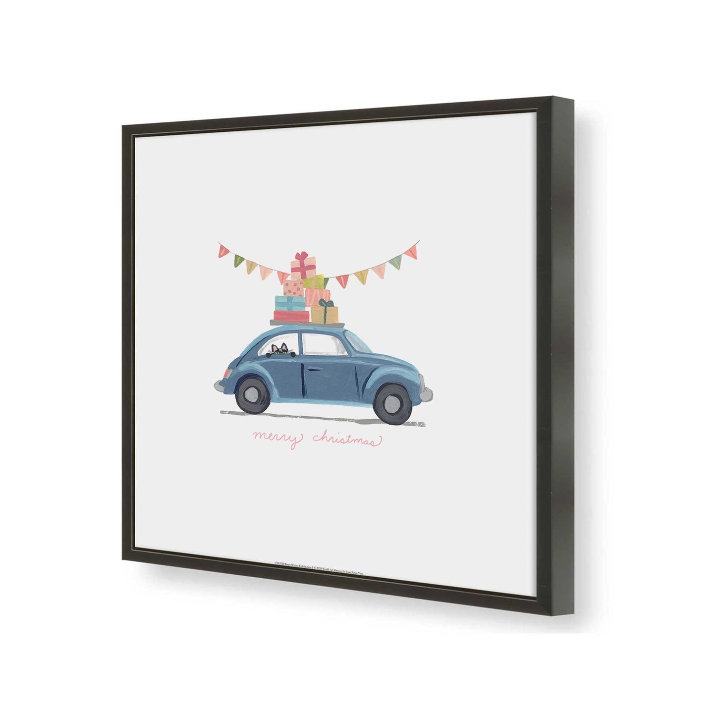 [Color:Satin Black], Picture of art in a Satin Black frame of the corner