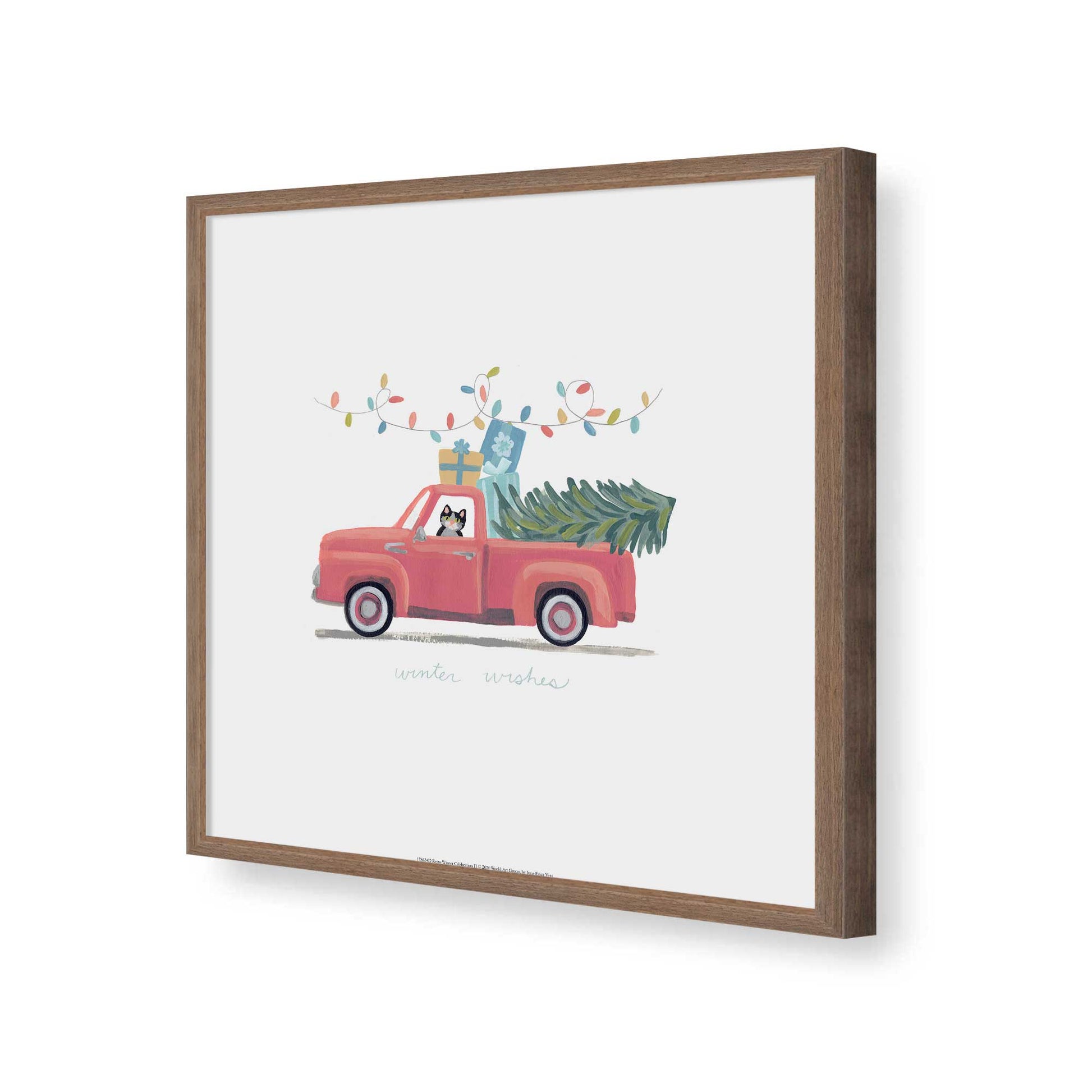 [Color:Walnut], Picture of art in a Walnut frame of the corner