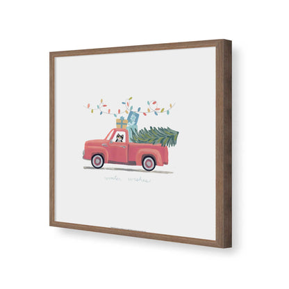 [Color:Walnut], Picture of art in a Walnut frame of the corner