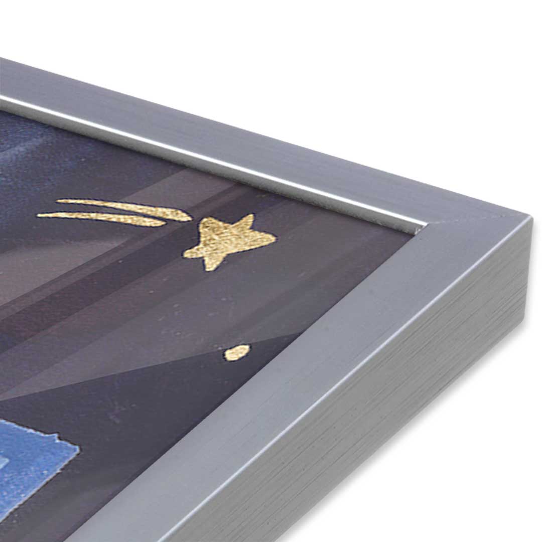 [Color:Polished Chrome], Picture of art in a Polished Chrome frame at an angle