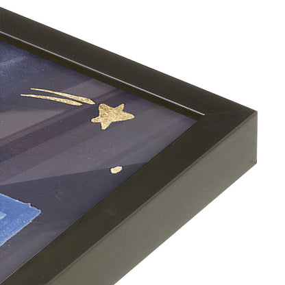 [Color:Satin Black], Picture of art in a Satin Black frame at an angle