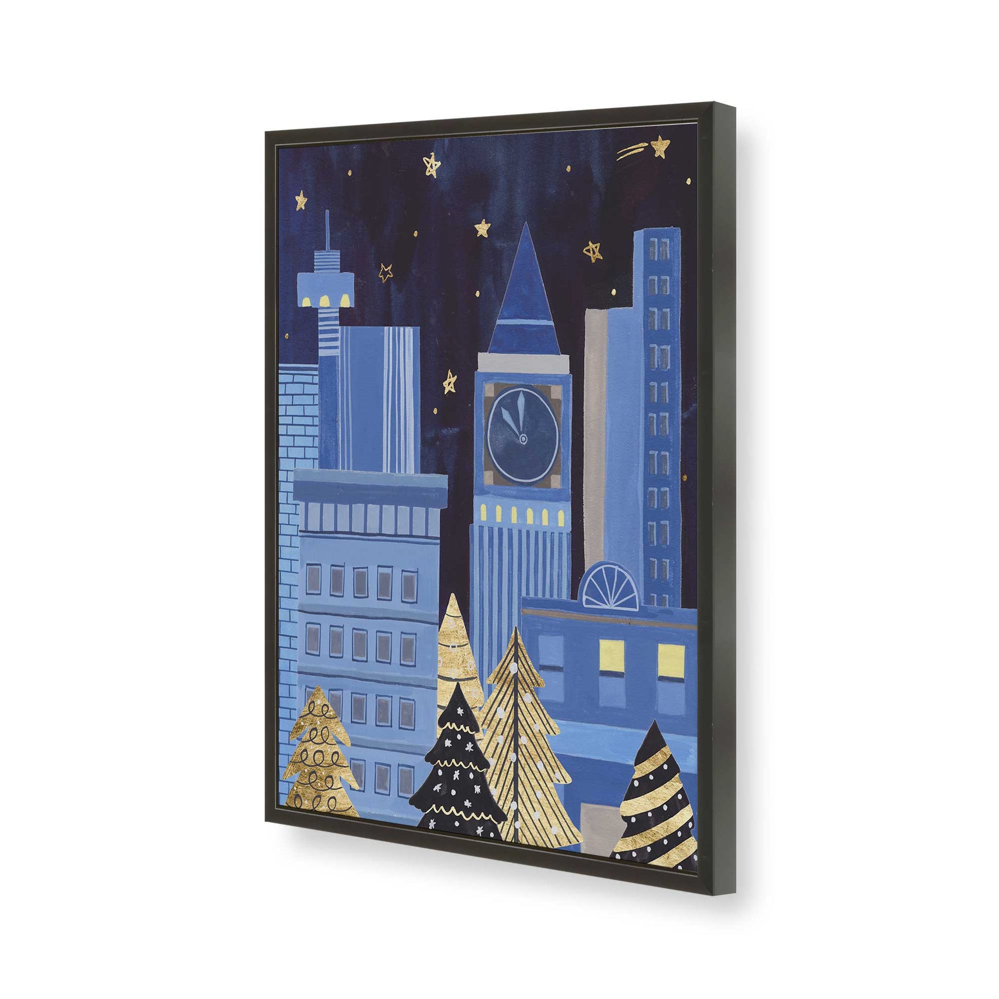 [Color:Satin Black], Picture of art in a Satin Black frame of the corner