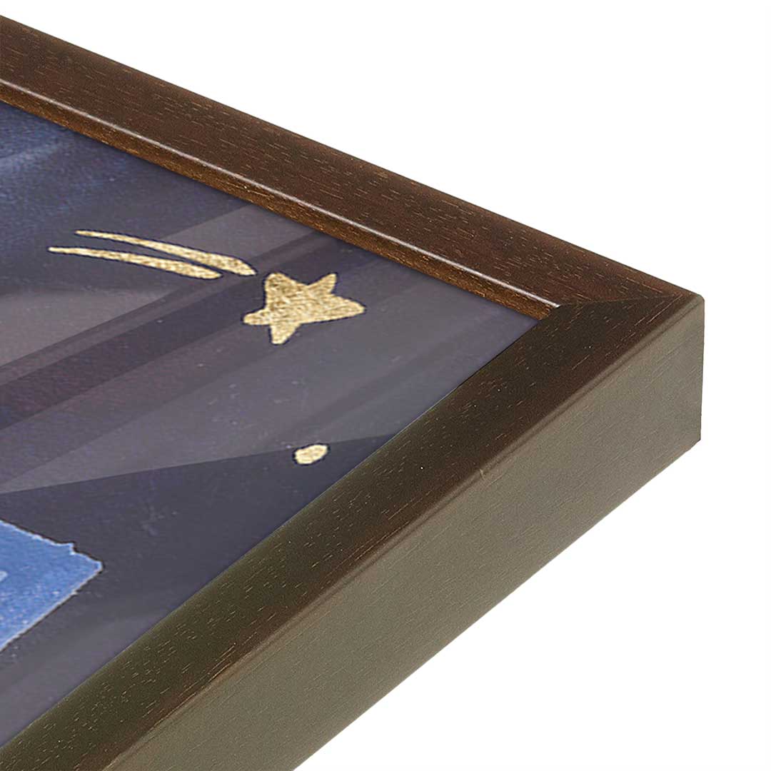 [Color:Belvinder Brown], Picture of art in a Belvinder Brown frame at an angle