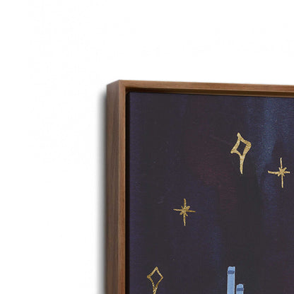 [Color:Walnut], Picture of art in a Walnut frame at an angle