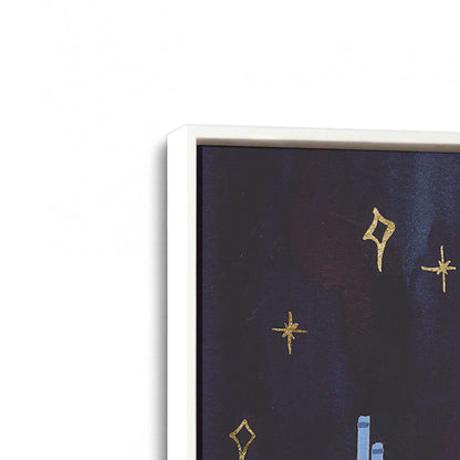 [Color:Opaque White], Picture of art in a White frame at an angle