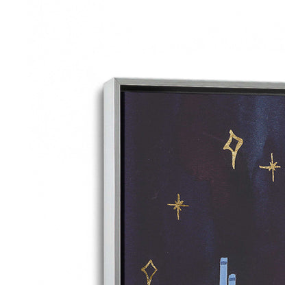 [Color:Polished Chrome], Picture of art in a Polished Chrome frame at an angle