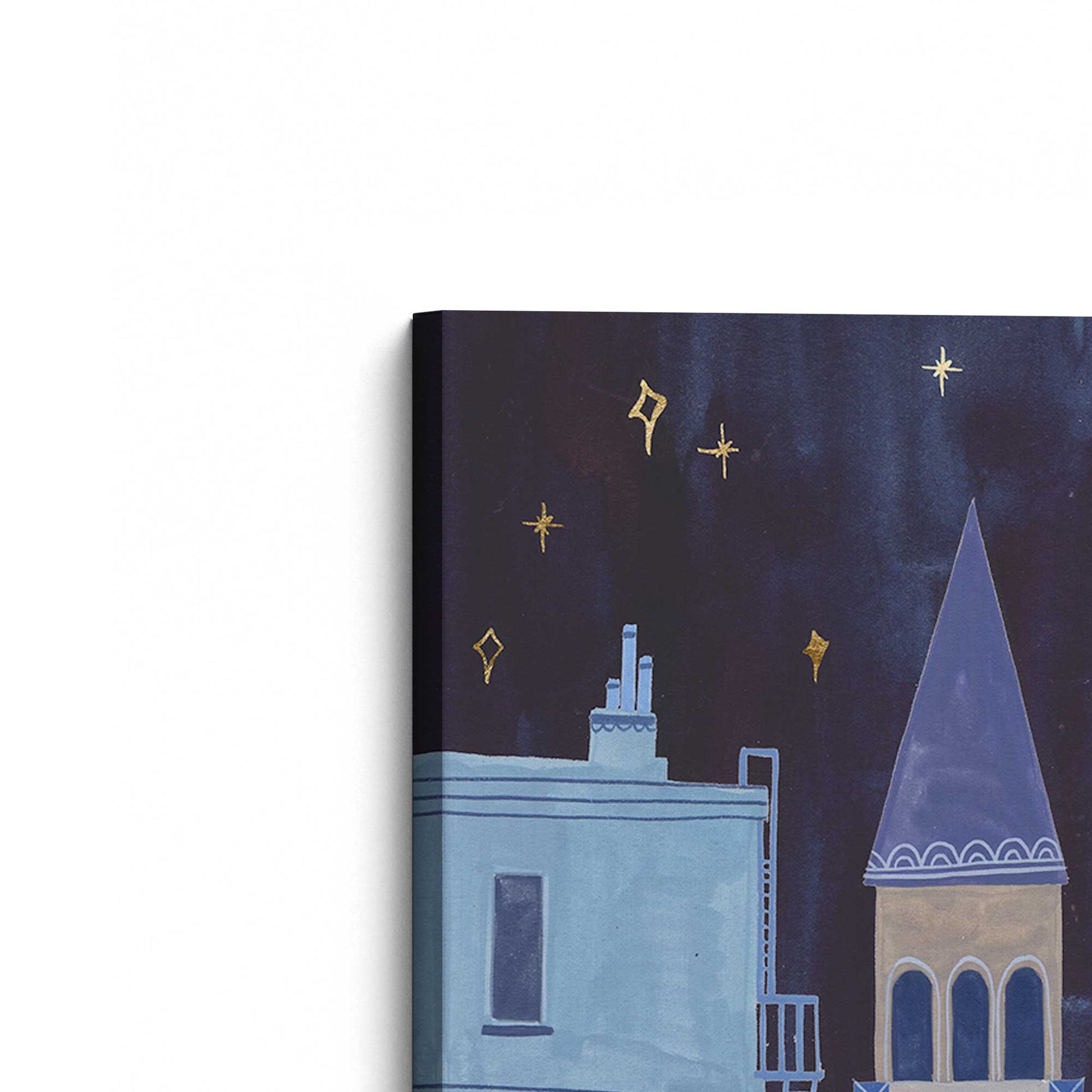 [Color:Stretched Canvas], Picture of the corner of the art