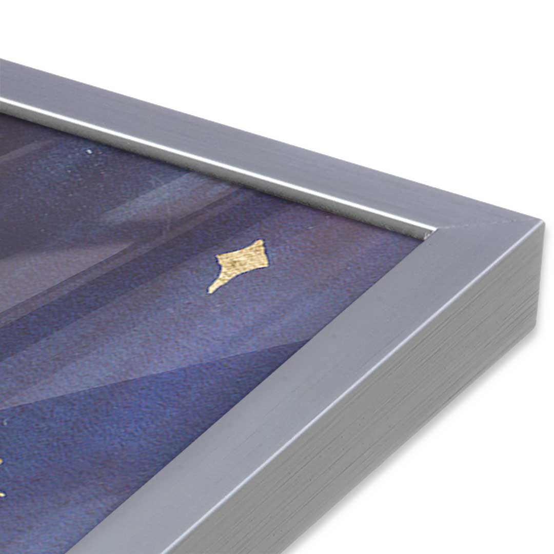 [Color:Polished Chrome], Picture of art in a Polished Chrome frame at an angle