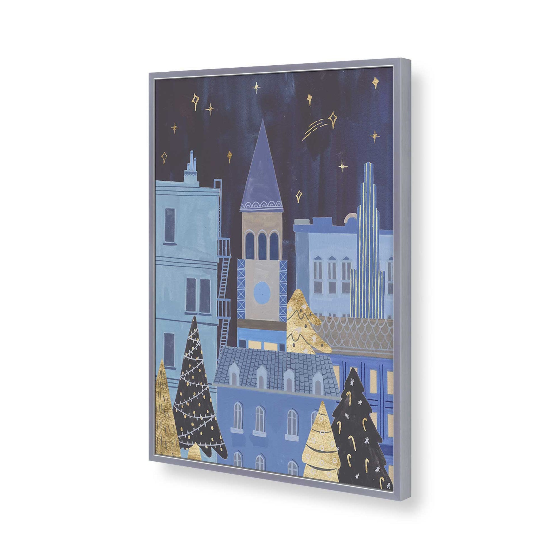 [Color:Polished Chrome], Picture of art in a Polished Chrome frame of the corner