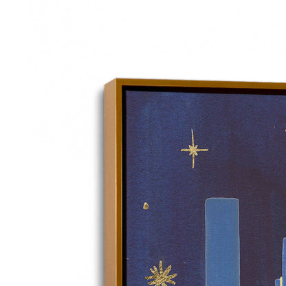 [Color:Polished Gold], Picture of art in a Polished Gold frame at an angle