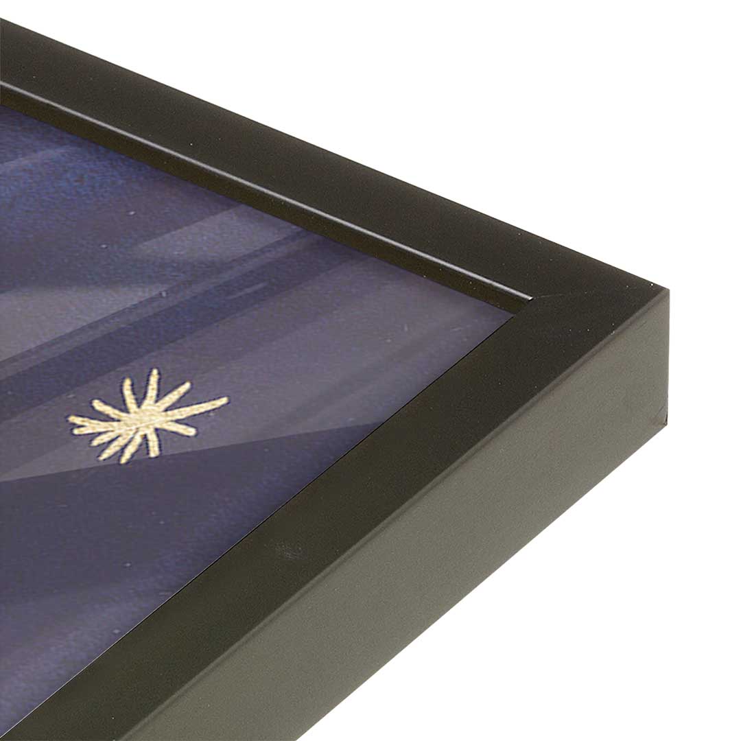 [Color:Satin Black], Picture of art in a Satin Black frame at an angle