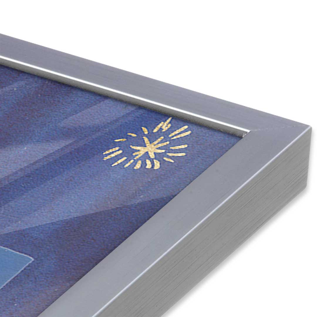 [Color:Polished Chrome], Picture of art in a Polished Chrome frame at an angle