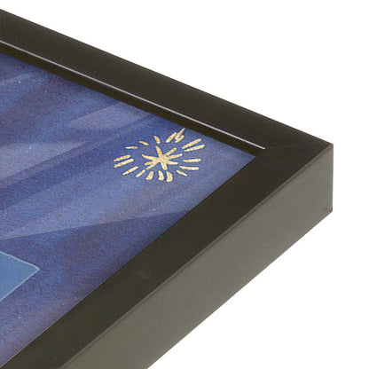 [Color:Satin Black], Picture of art in a Satin Black frame at an angle