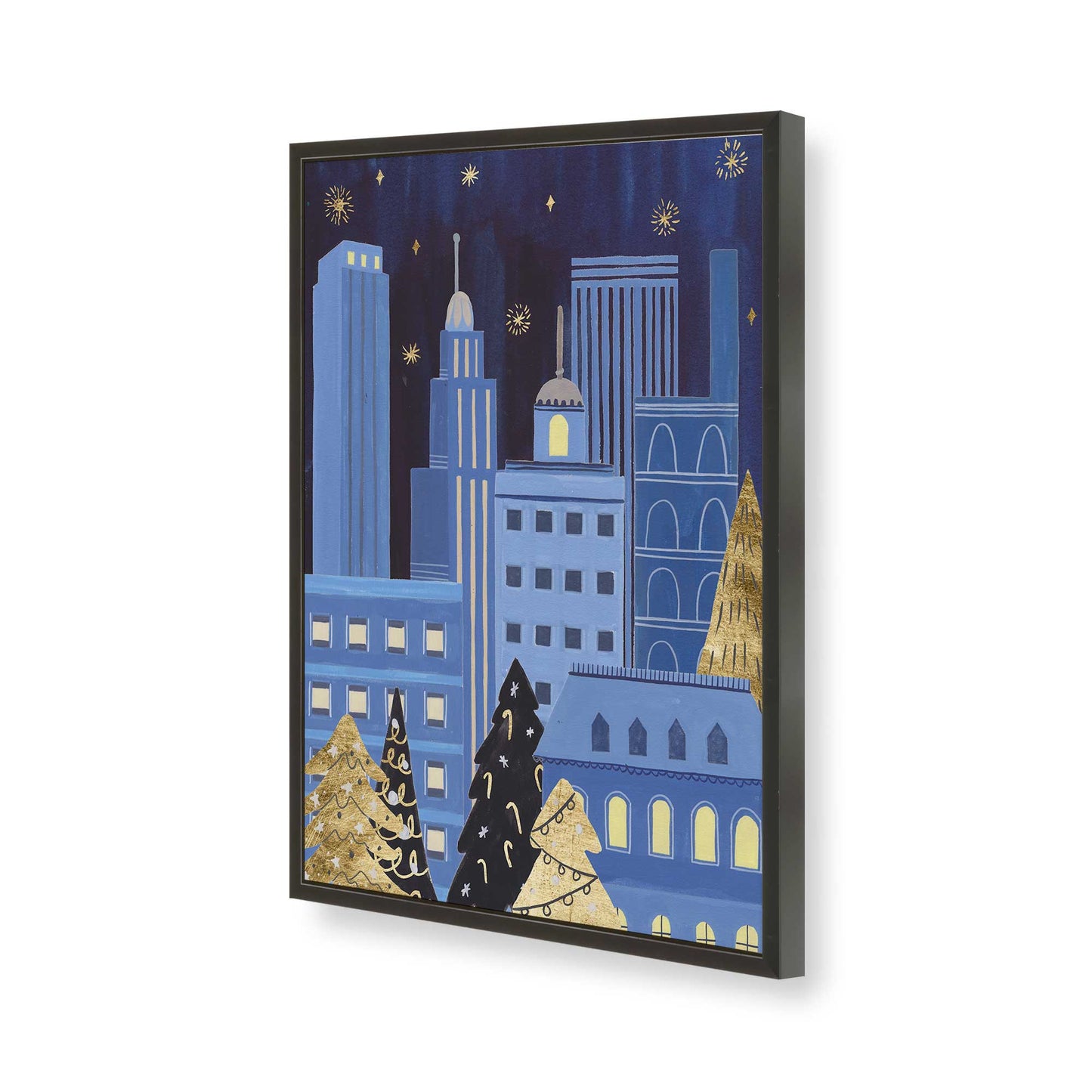 [Color:Satin Black], Picture of art in a Satin Black frame of the corner