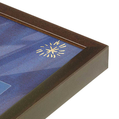 [Color:Belvinder Brown], Picture of art in a Belvinder Brown frame at an angle