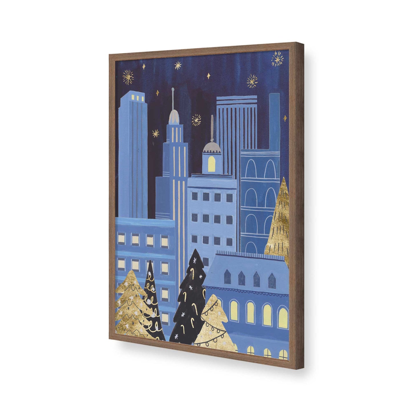 [Color:Walnut], Picture of art in a Walnut frame of the corner