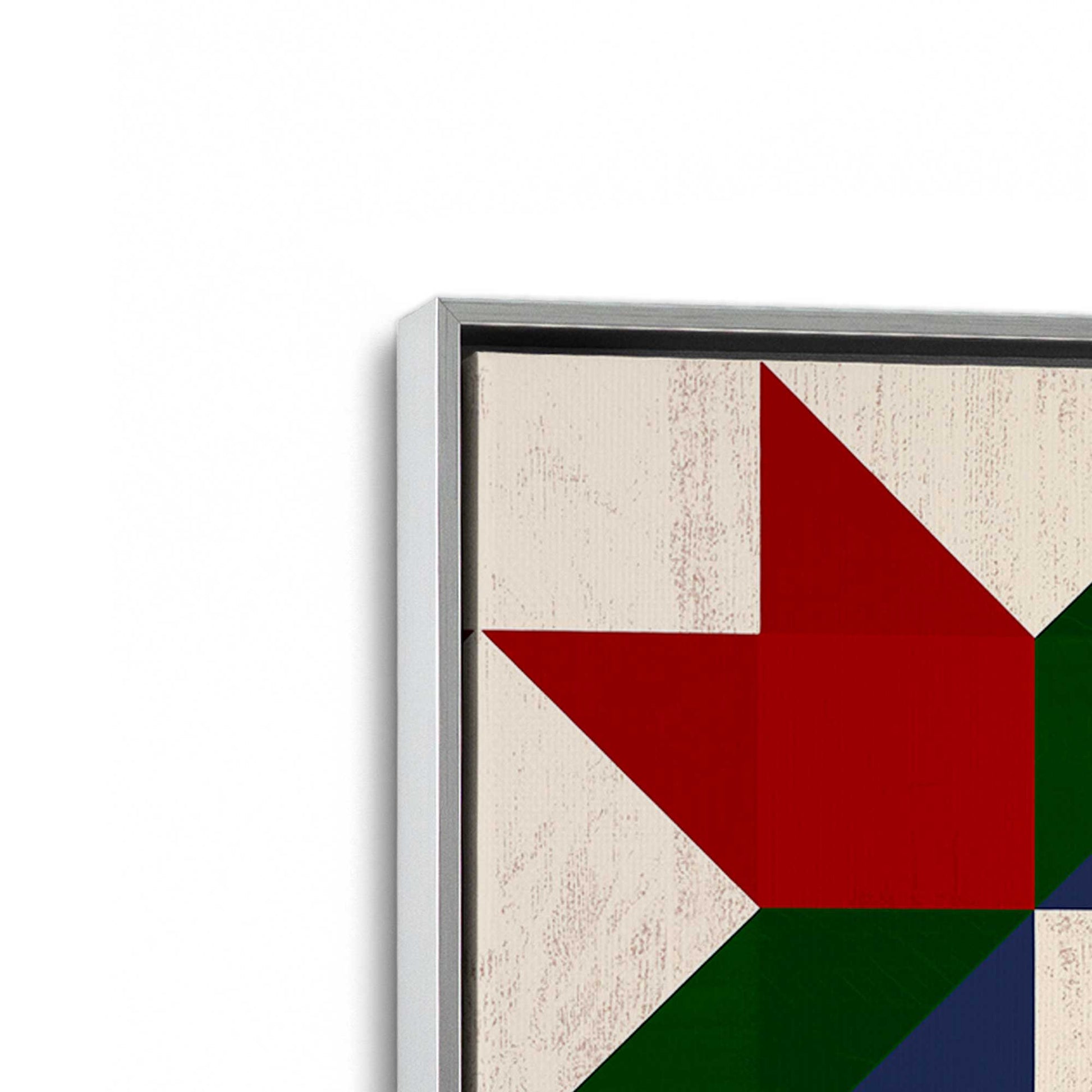 [Color:Polished Chrome], Picture of art in a Polished Chrome frame at an angle