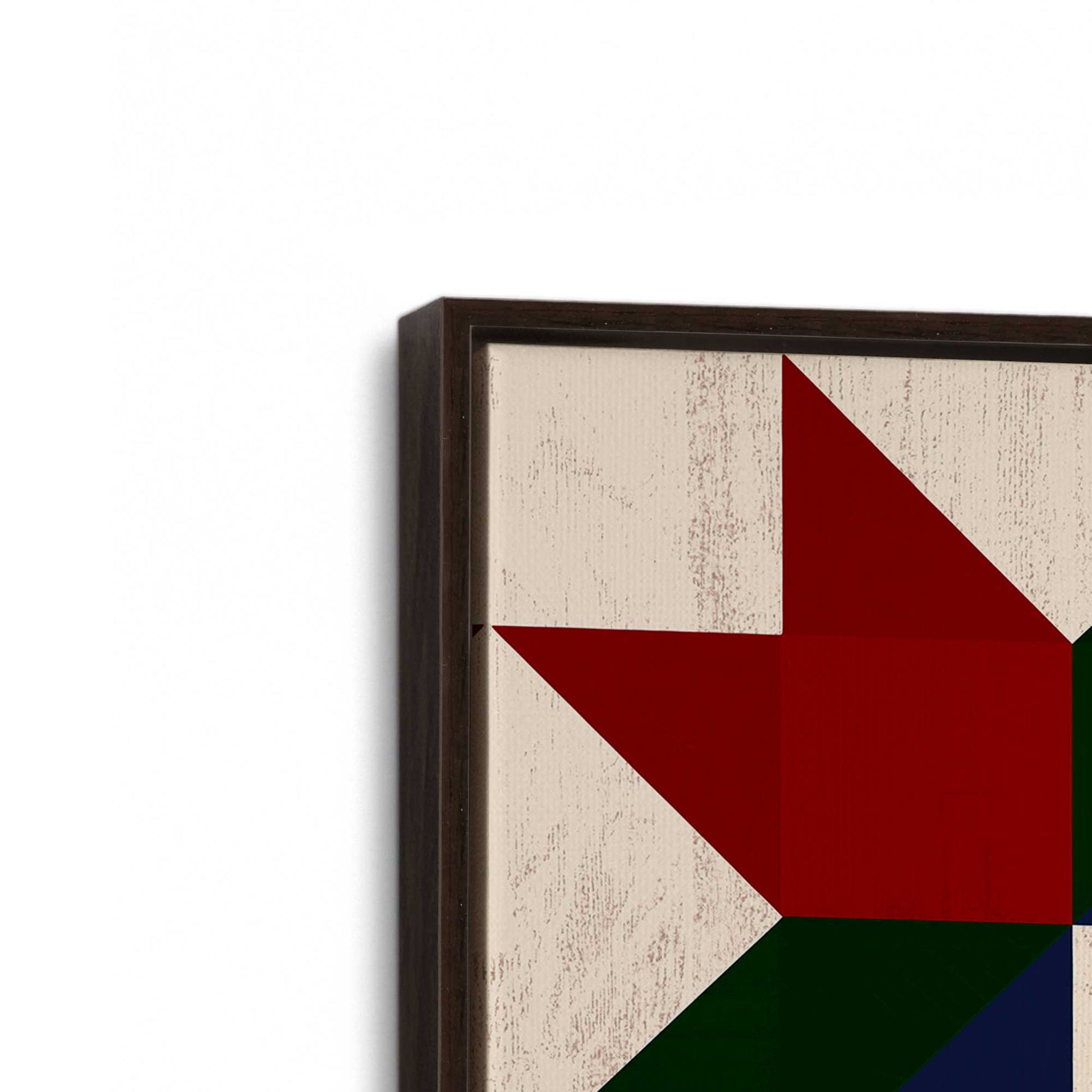 [Color:Espresso], Picture of art in a Espresso frame at an angle