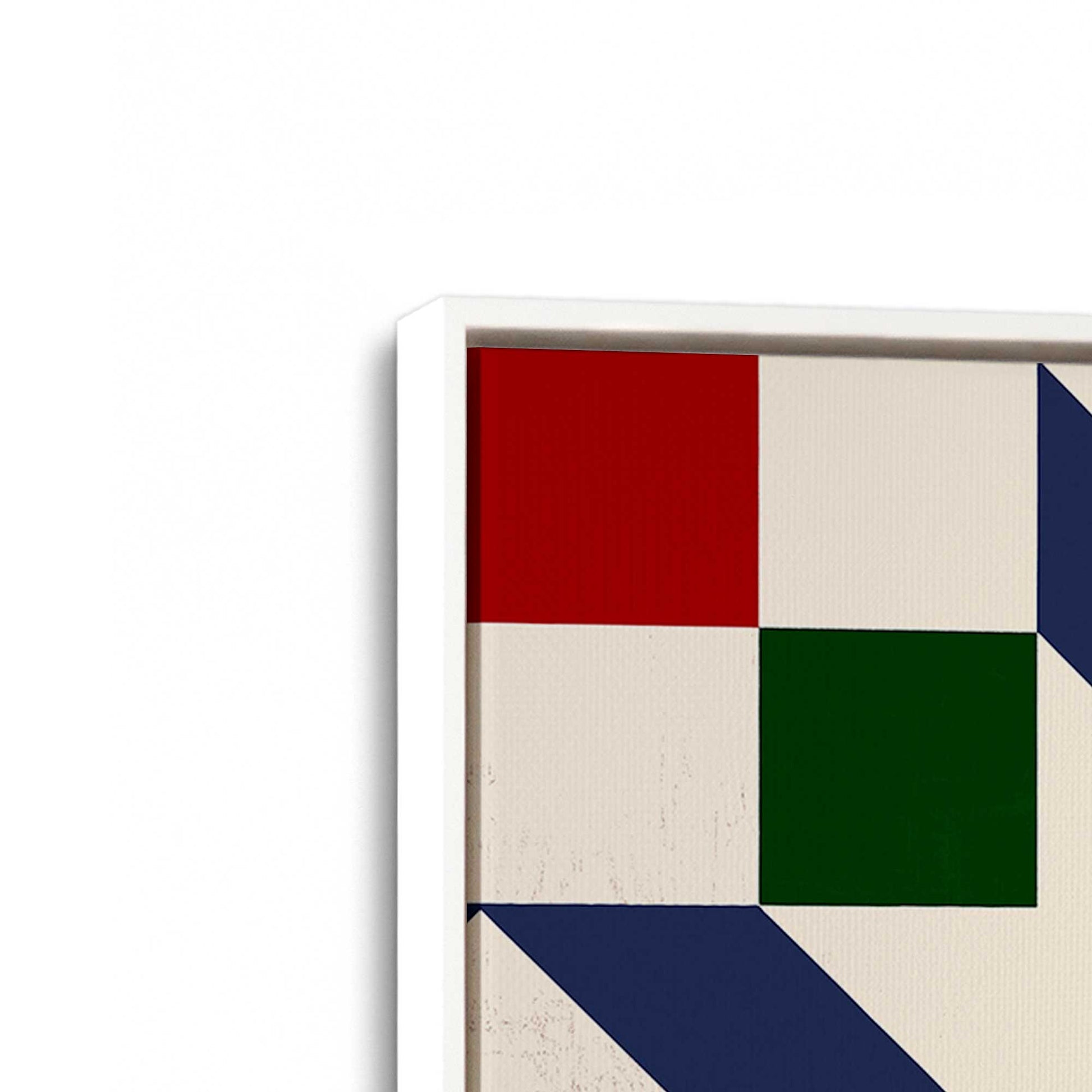 [Color:Opaque White], Picture of art in a White frame at an angle