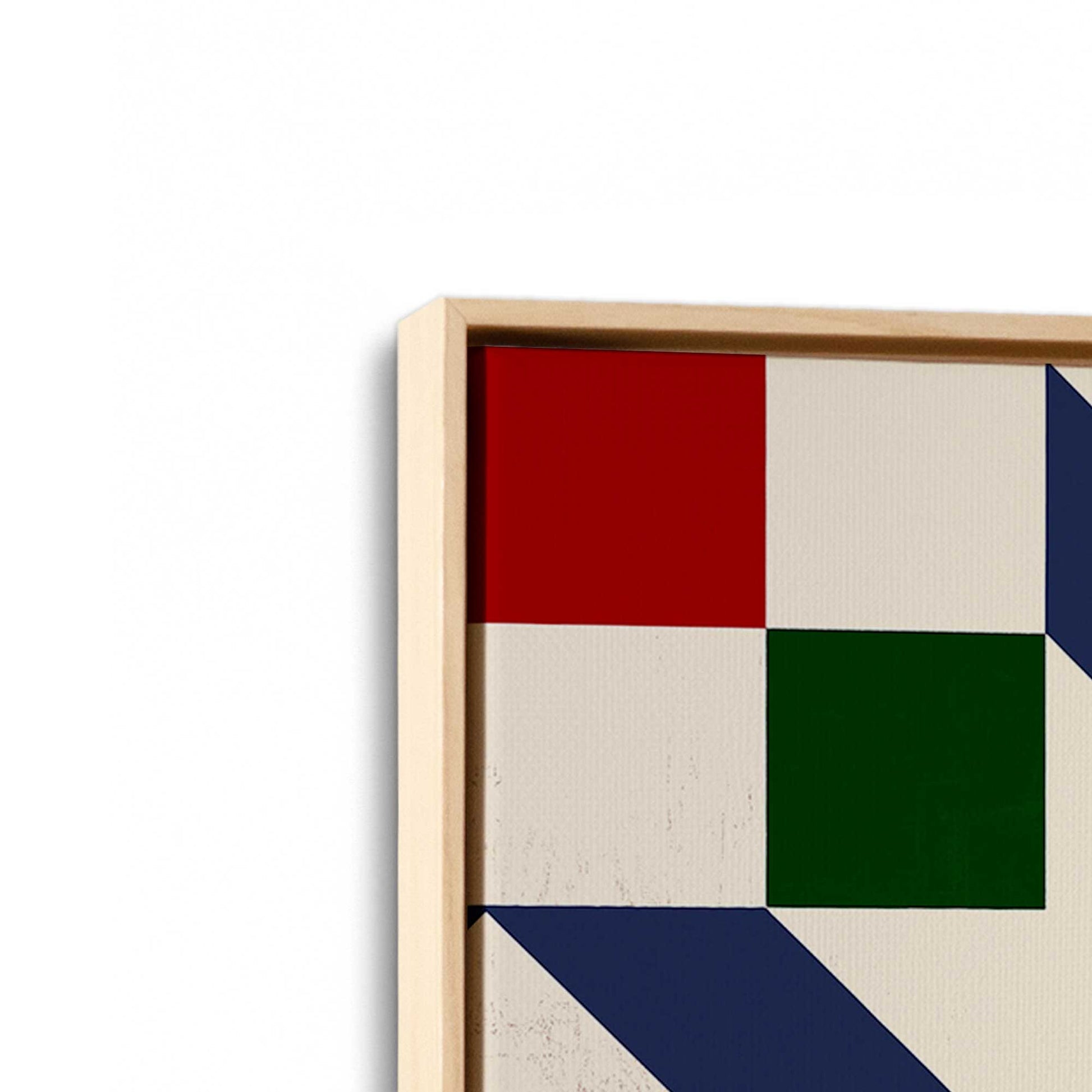 [Color:American Maple], Picture of art in a American Maple frame at an angle