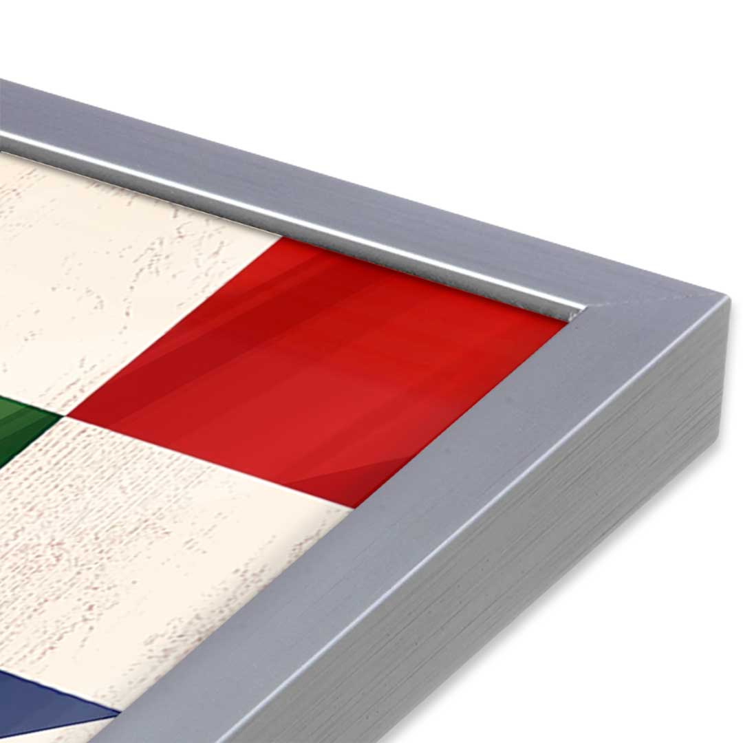 [Color:Polished Chrome], Picture of art in a Polished Chrome frame at an angle