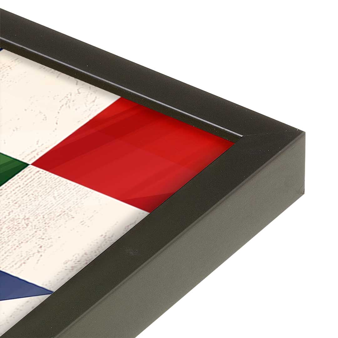 [Color:Satin Black], Picture of art in a Satin Black frame at an angle