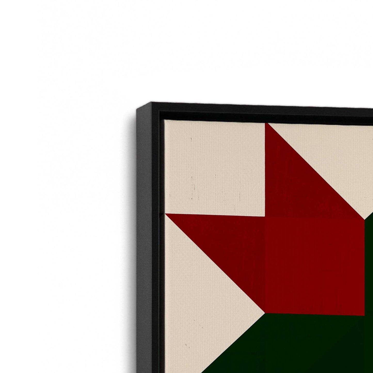 [Color:Satin Black], Picture of art in a Satin Black frame at an angle