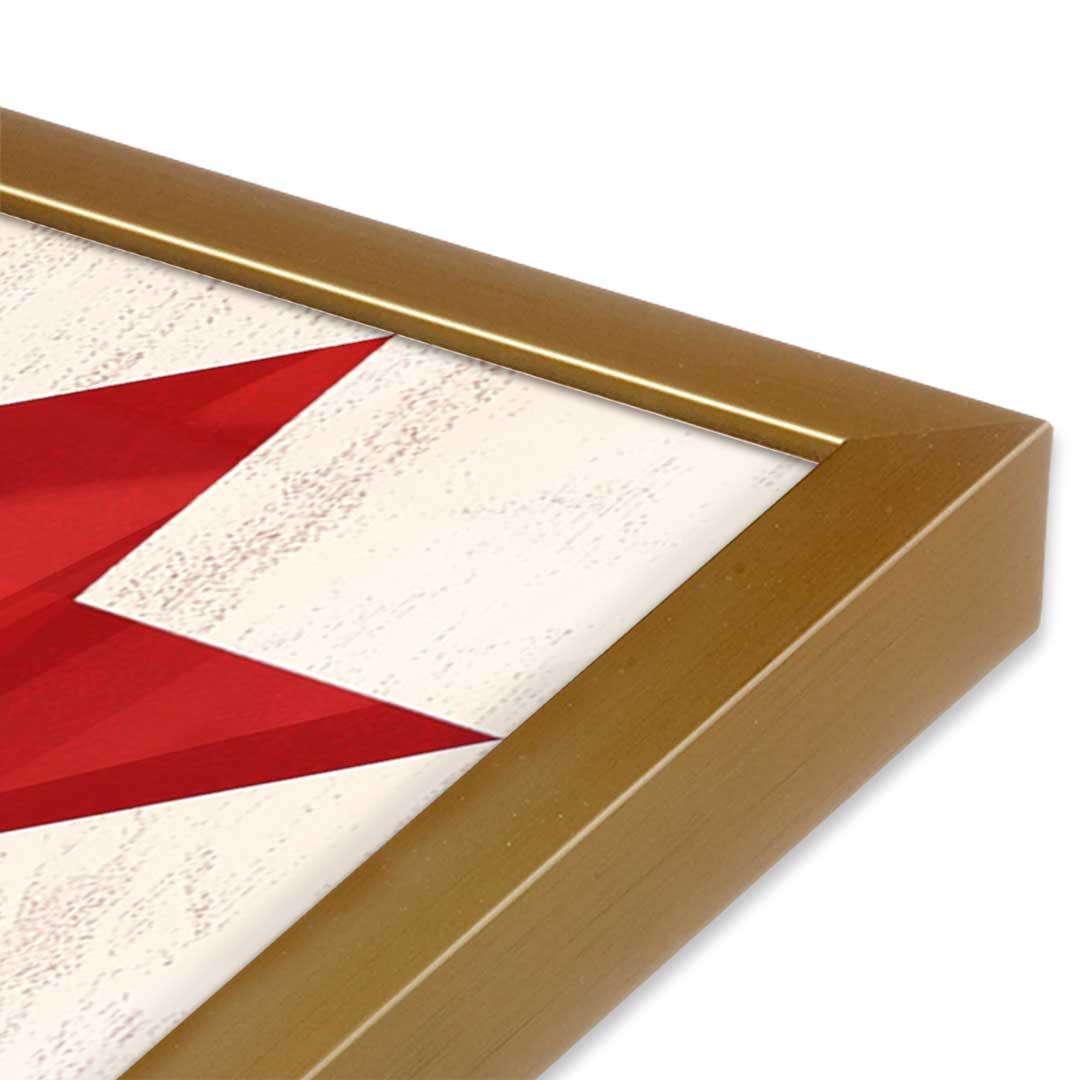 [Color:Polished Gold], Picture of art in a Polished Gold frame at an angle