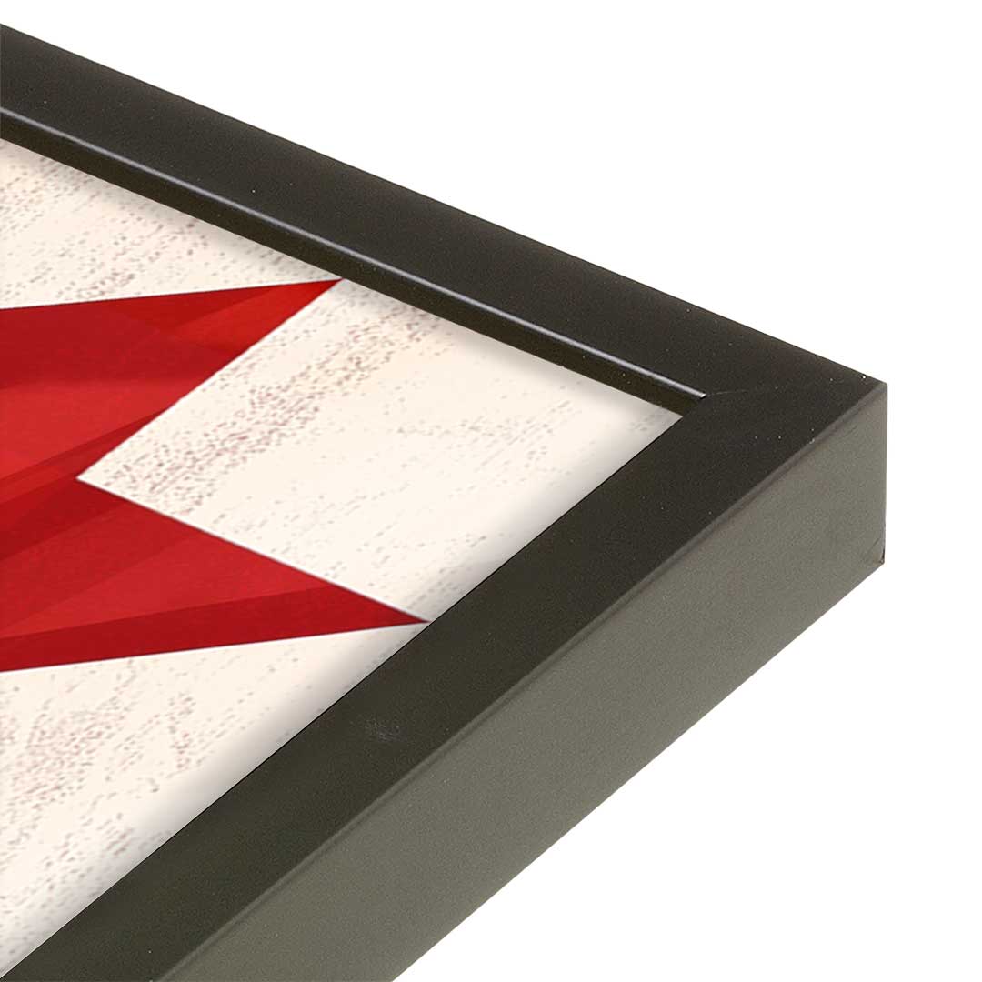 [Color:Satin Black], Picture of art in a Satin Black frame at an angle